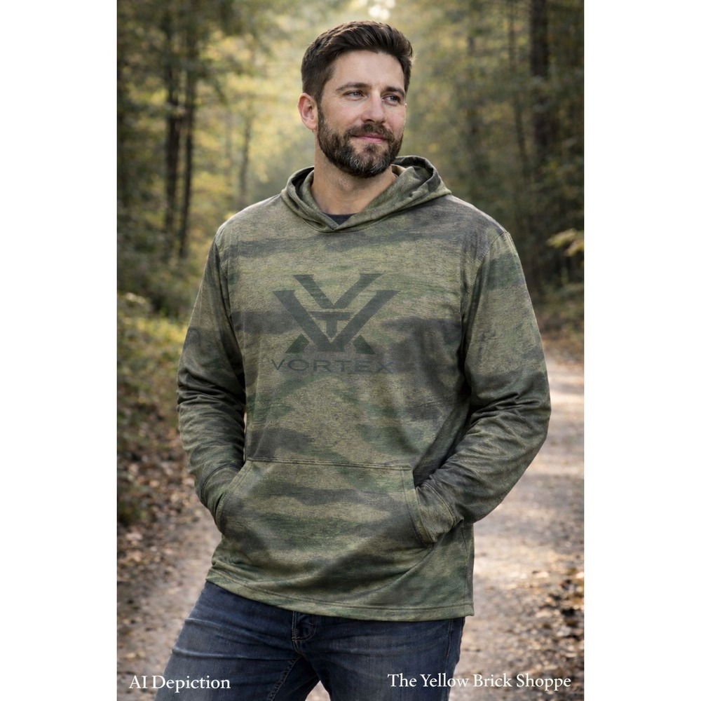 Vortex Men's‎ Lightweight Camo Hoodie Performance Pullover Size 2XL